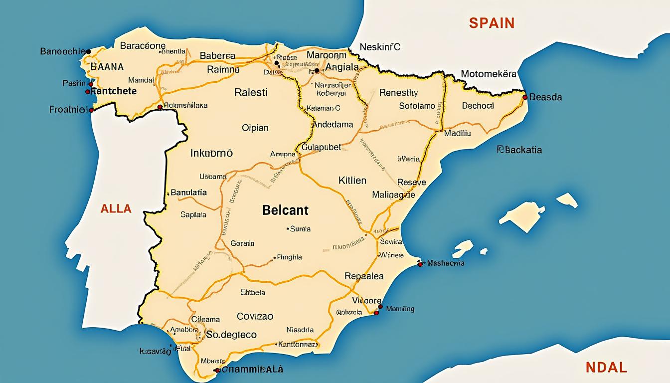 découvrez une carte détaillée de l'espagne avec ses villes principales, ses régions et téléchargez facilement une version pratique pour vos besoins.